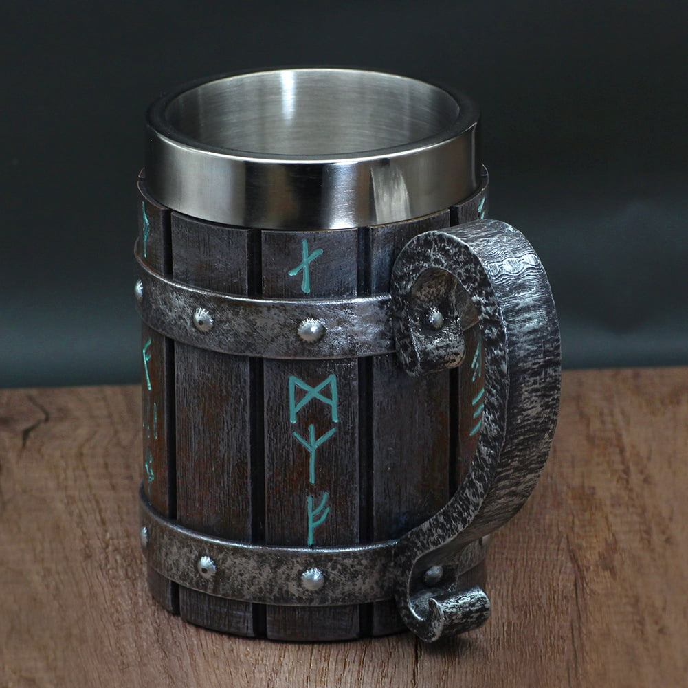 Viking Oak Tasarım Paslanmaz Çay Kahve Kupa Bardak