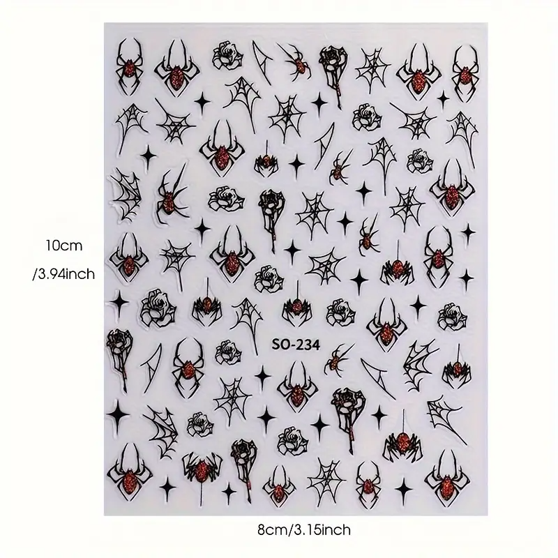 Gothic Spider Tırnak Stickeri