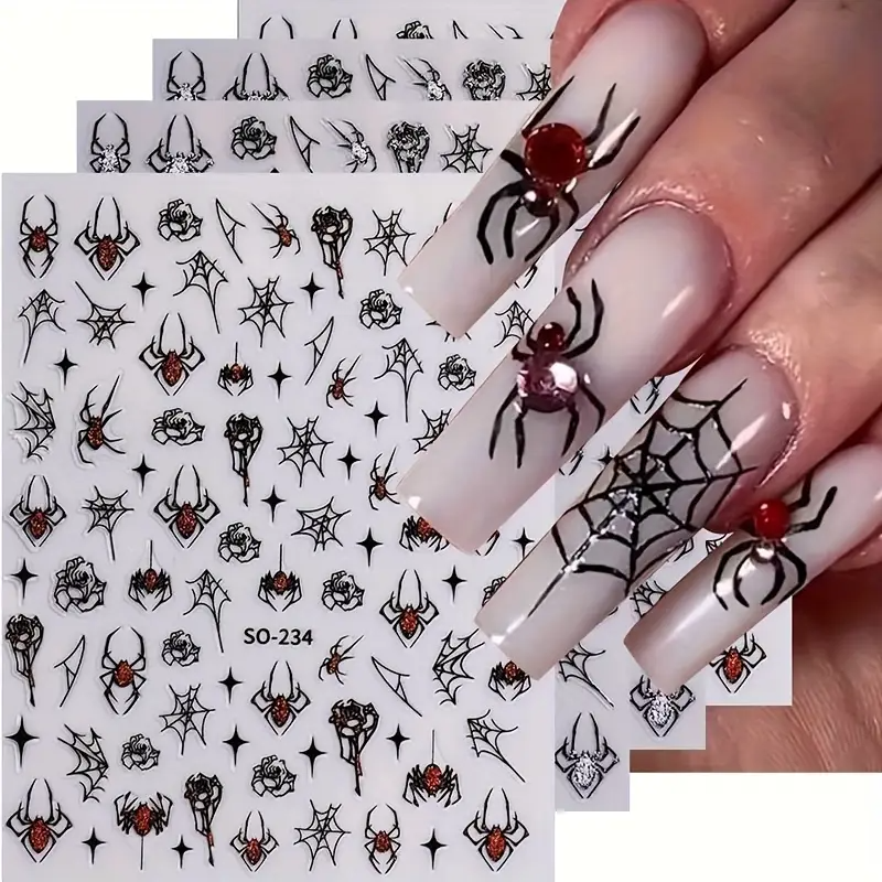 Gothic Spider Tırnak Stickeri