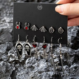 6'lı Gothic Spider Küpe Seti