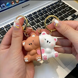 Cute Bear Couple Anahtarlık