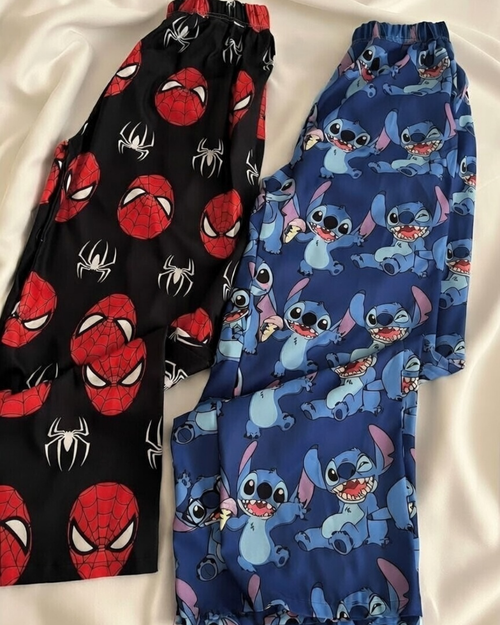 Örümcek Adam & Stitch Oversize Eşofman Altı