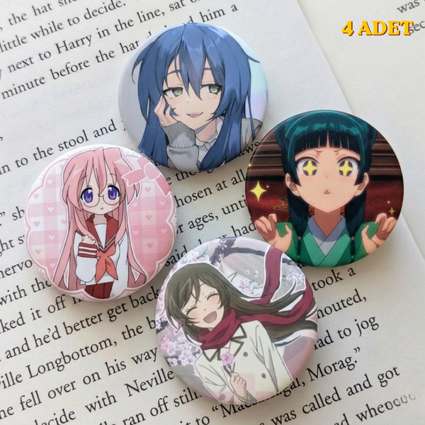 Anime Tasarım Rozet 70 mm PVC Kaplı Çanta Ceket Yaka Aksesuarı