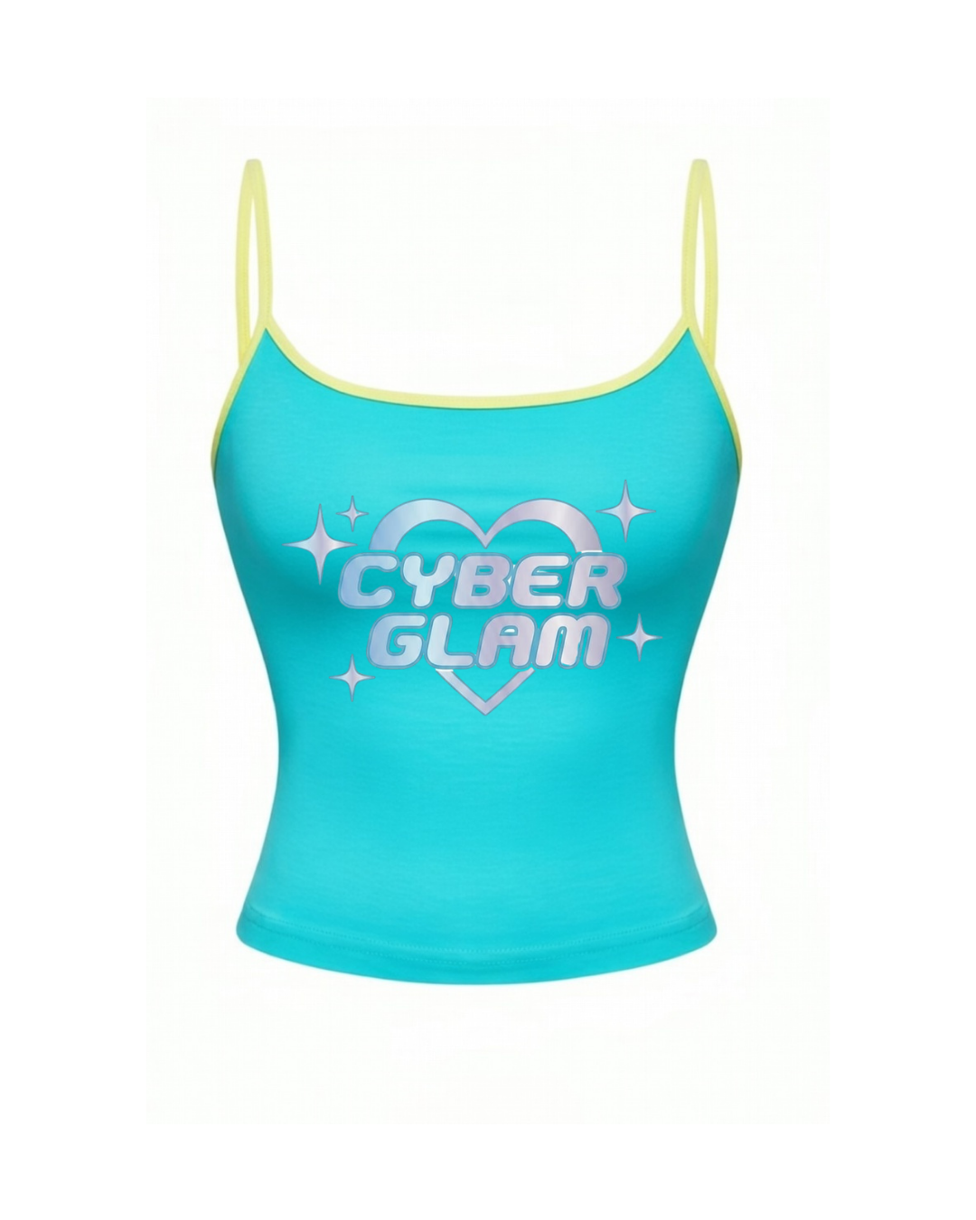 Mavi Cyber Glam Retro Askılı Croptop