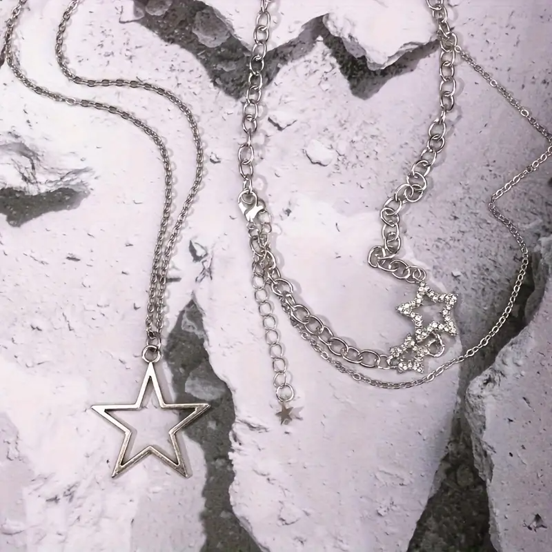 Y2K Retro Star Detaylı Kolye