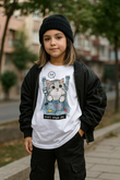 Cute Cat Kids Design Unisex Oversize T-Shirt