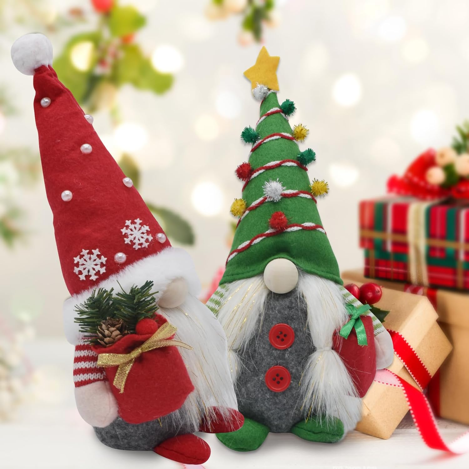 Noel Cüce Noel Dekorasyonu Pelüş Cüce Noel Masa Dekorasyonu için (31 cm x 16 cm)