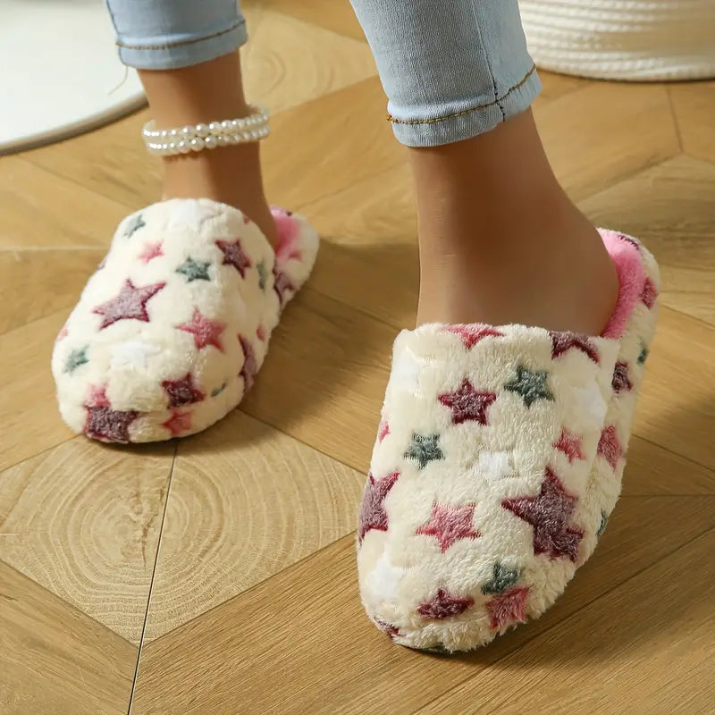 Y2K Star Peluş Terlik