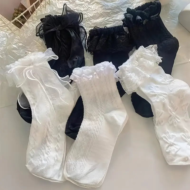 Dantel Detail Ithal Çorap