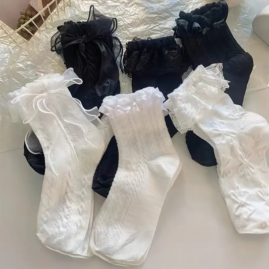 Dantel Detail Ithal Çorap