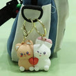Cute Bear & Rabbit Couple Anahtarlık