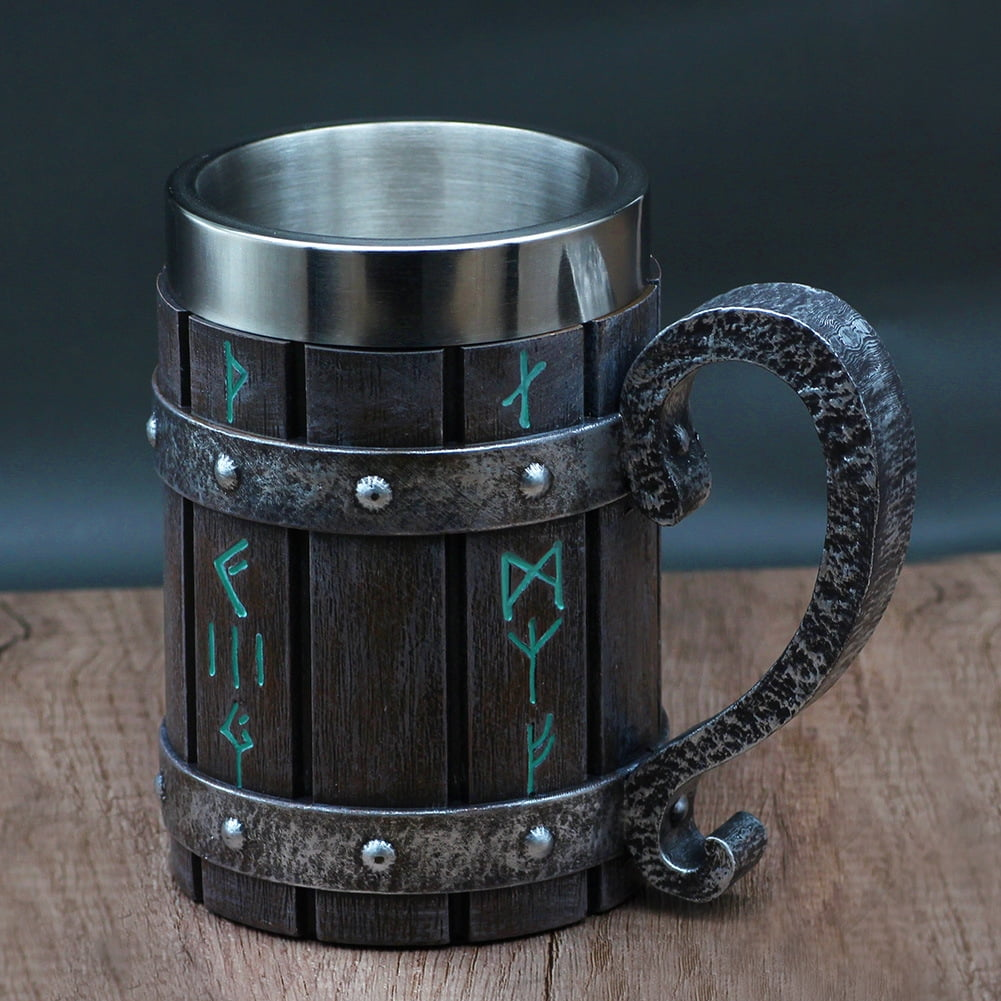 Viking Oak Tasarım Paslanmaz Çay Kahve Kupa Bardak