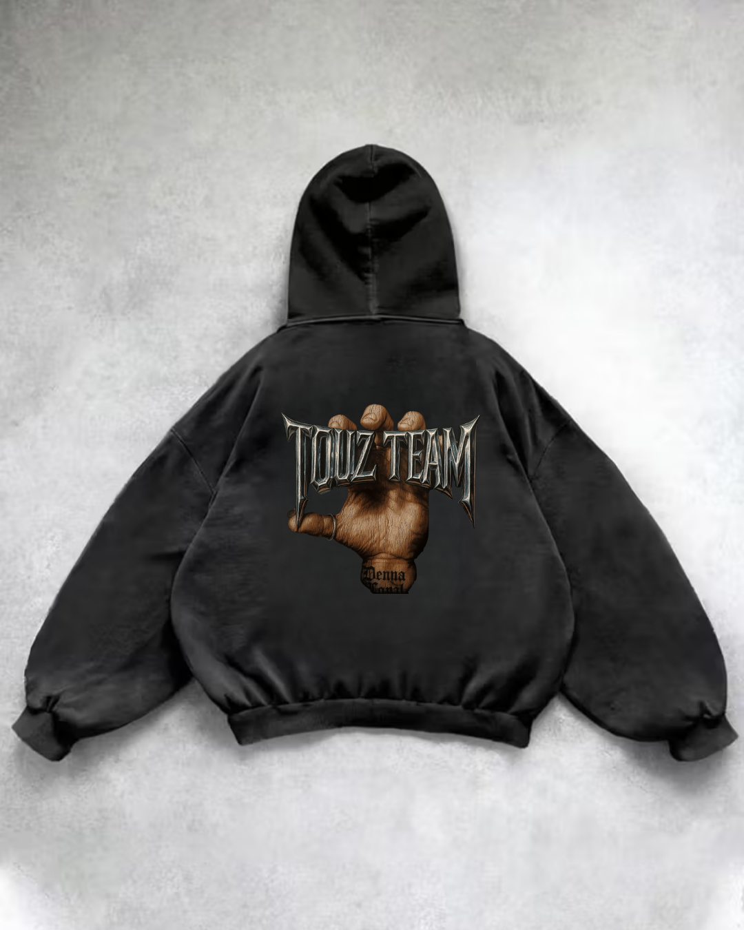 Yıkamalı Touz Kapüşonlu Sweatshirt Hoodie