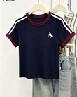 Unicorn Baskılı Crop Bluz