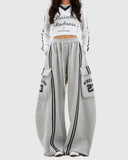 Extra Baggy Knitted Harajuku Style Pantolon Eşofman