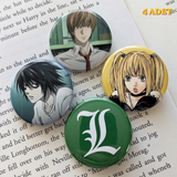 Death Note Tasarım Rozet 70 mm PVC Kaplı Çanta Ceket Yaka Aksesuarı
