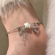 Star Ribbon Design Charm Bileklik