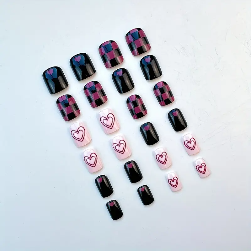 Cute Heart Design Takma Tırnak