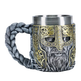Viking Miğferli Savaşcı Tasarım Paslanmaz Çay Kahve Kupa Bardak