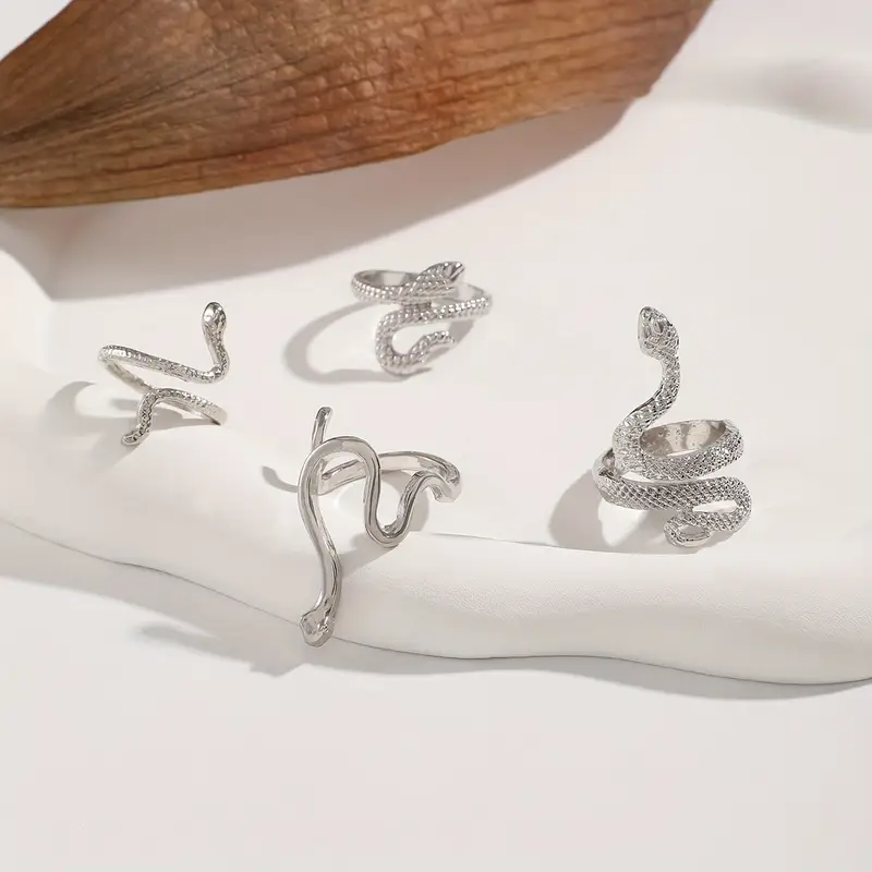 4'lü Snake Yüzük Seti