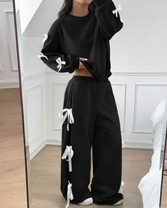 Ribbon Detail Alt Üst Eşofman Takımı