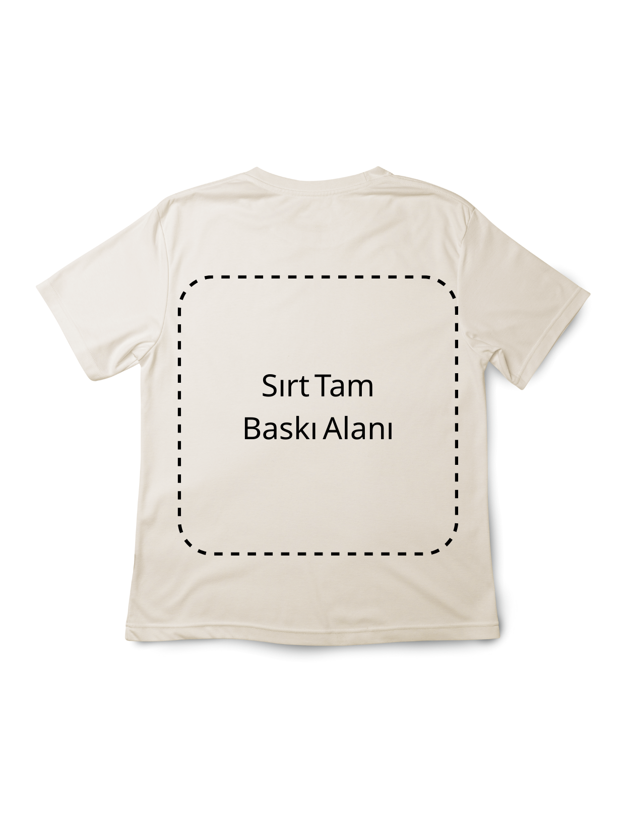 Krem Kişiselleştirilebilir Unisex Oversize T-Shirt