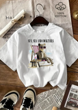 Sun,Sea and Cocktail Baskılı Unisex Oversize T-shirt