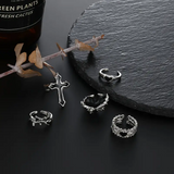 5'li Gothic Yüzük Seti