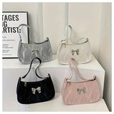 Y2K Ribbon Detail Küçük Omuz Çantası