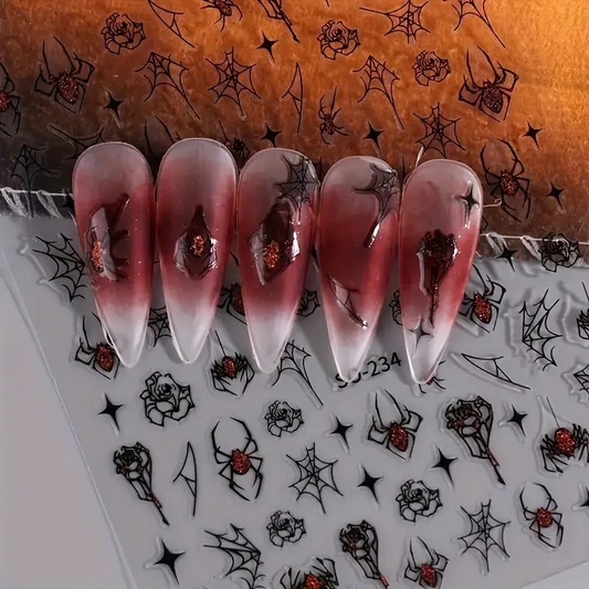 Gothic Spider Tırnak Stickeri