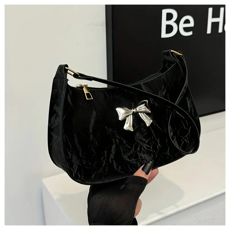 Y2K Ribbon Detail Küçük Omuz Çantası