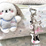 Y2K Kedi Gitarist Ribbon Anahtarlık