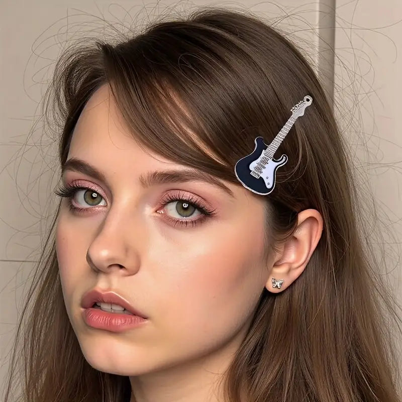 Y2K Sevimli Gitar Modelli Saç Tokası