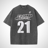 Yıkamalı Stoul 21 Oversize Vintage T-shirt