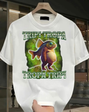 Tripi Tropa Baskılı Yıkamalı Vintage Unisex Oversize T-Shirt