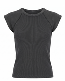Vintage Reglan Kol Basic Yıkamalı T-Shirt