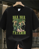 Brr Brr Patamin Baskılı Yıkamalı Vintage Unisex Oversize T-Shirt