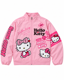 Hello Kitty Pembe Biker Racing Ceket