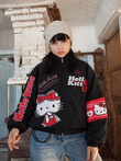 Hello Kitty Siyah Biker Racing Ceket