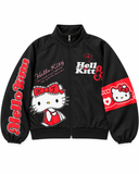 Hello Kitty Siyah Biker Racing Ceket
