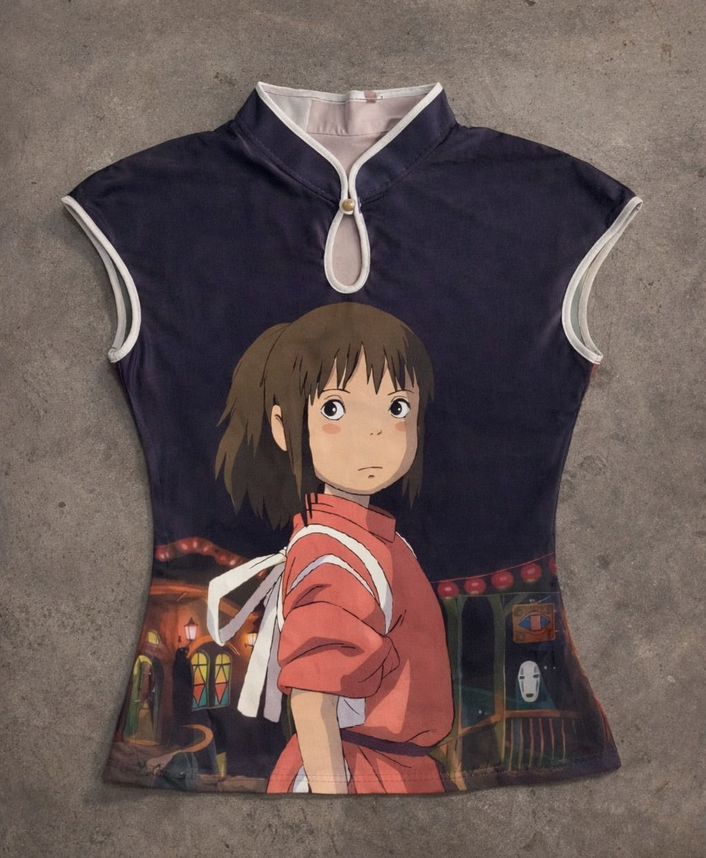 Anime Ghibli Vintage Y2K Kısa Kollu Crop