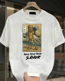 Tung Tung Tung Sahur Baskılı Yıkamalı Vintage Unisex Oversize T-Shirt