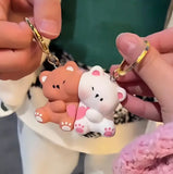 Cute Bear Couple Anahtarlık