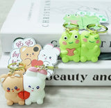 Cute Bear & Rabbit Couple Anahtarlık
