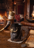 Viking Temalı Tasarım Paslanmaz Çay Kahve Kupa Bardak