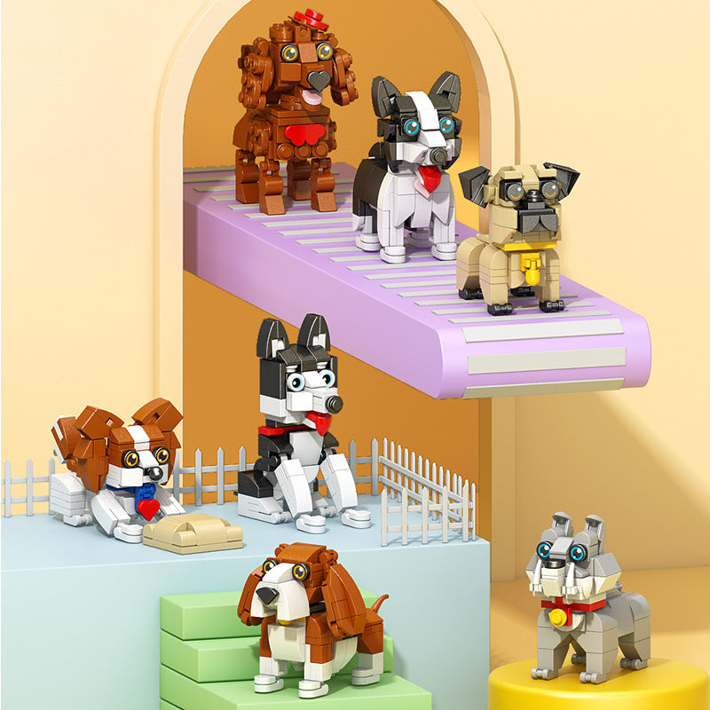 Sevimli Köpek Design Lego Set Süpriz Kutu