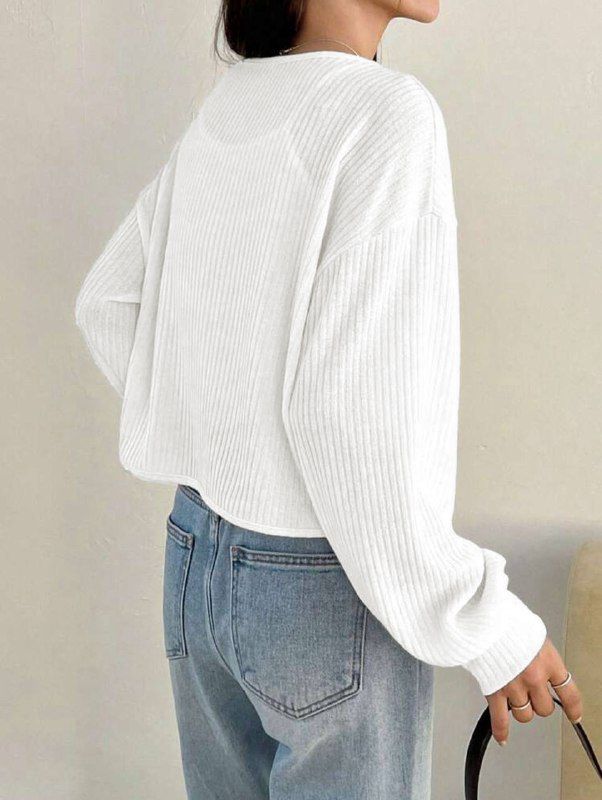 Y2K İp Bağlama Detaylı Uzun Kollu Hırka