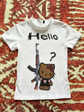 Kemer Boy Hello Kitty Baskılı Crop Bluz