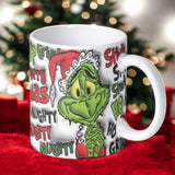 Grinch 3D Christmas Baskılı Yeni Yıl Kupası