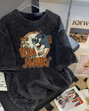 Tom & Jerry Baskılı Unisex Oversize T-shirt